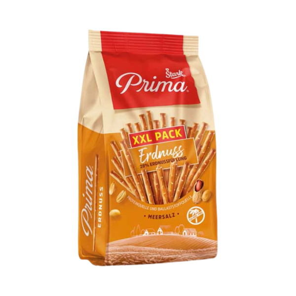 Stark Prima Erdnuss Meersalz, Salzstangen mit 28 % Erdnussfüllung, 230 Gramm